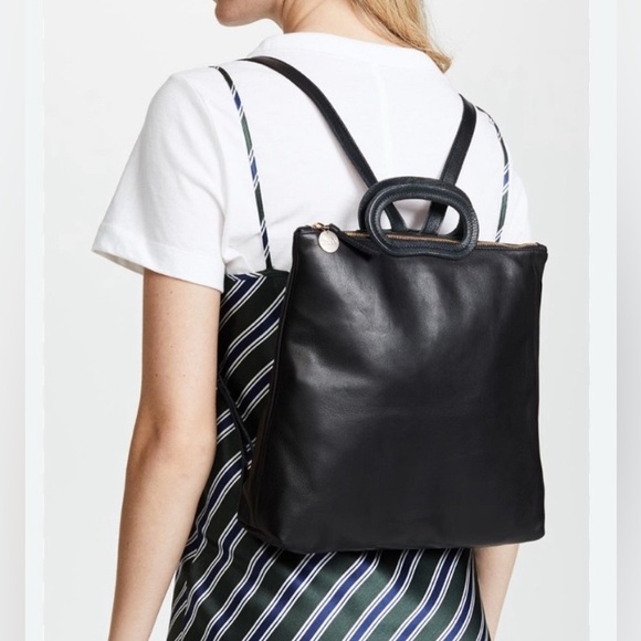 Clare V Handbags - Clare V Marcelle Black Leather Backpack Bag